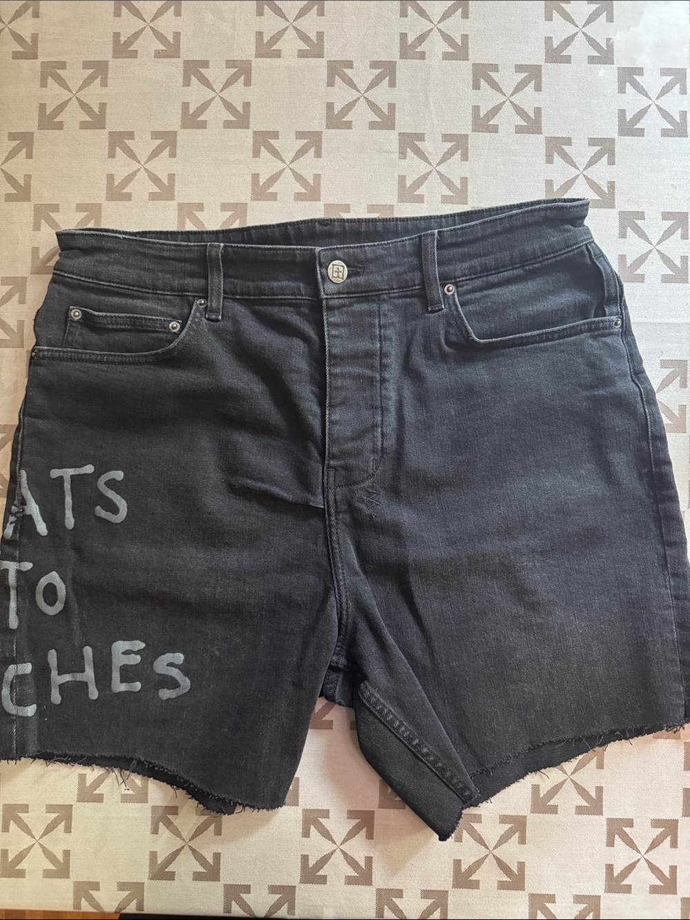 Ksubi Black Jean Shorts